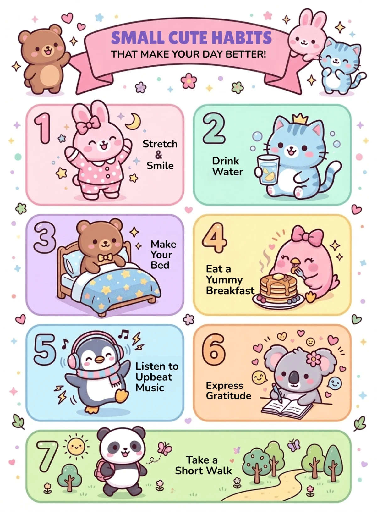 Free Kawaii Infographic Template to Edit Online