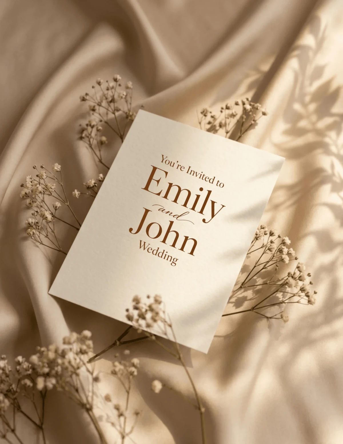 Free Wedding Invitation Mockup Template to Edit Online