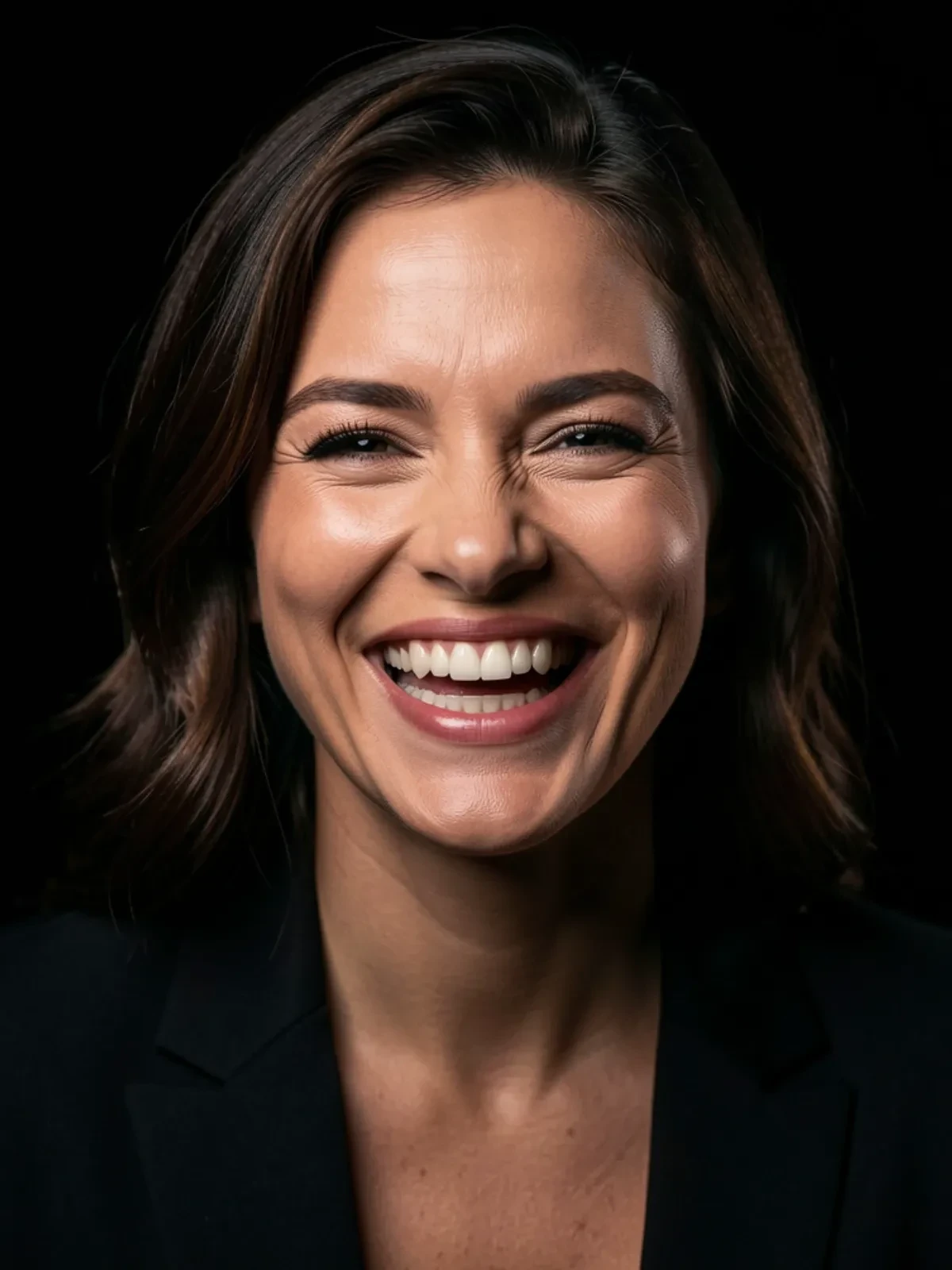Free Black Background Headshot Template to Edit Online