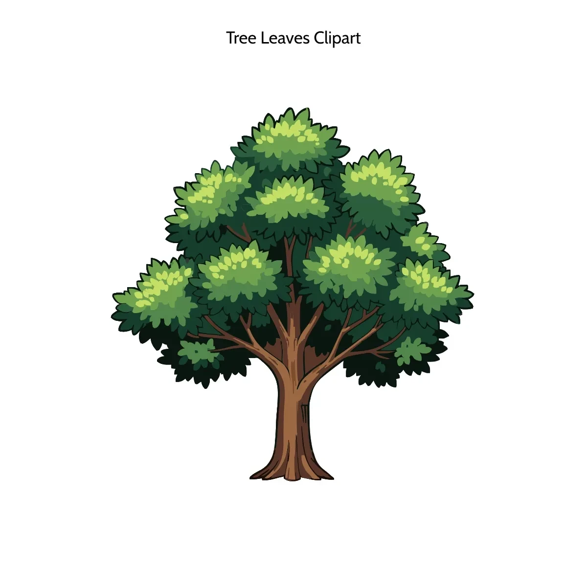 Free Tree Leaves Clipart Template to Edit Online