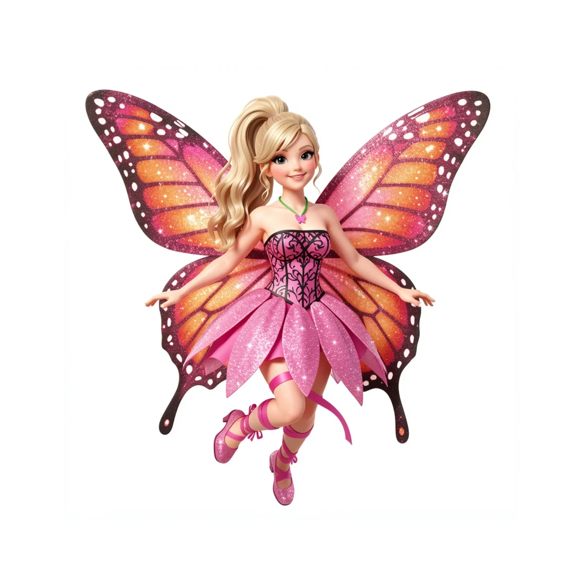 Free 3D Barbie Mariposa Template to Edit Online