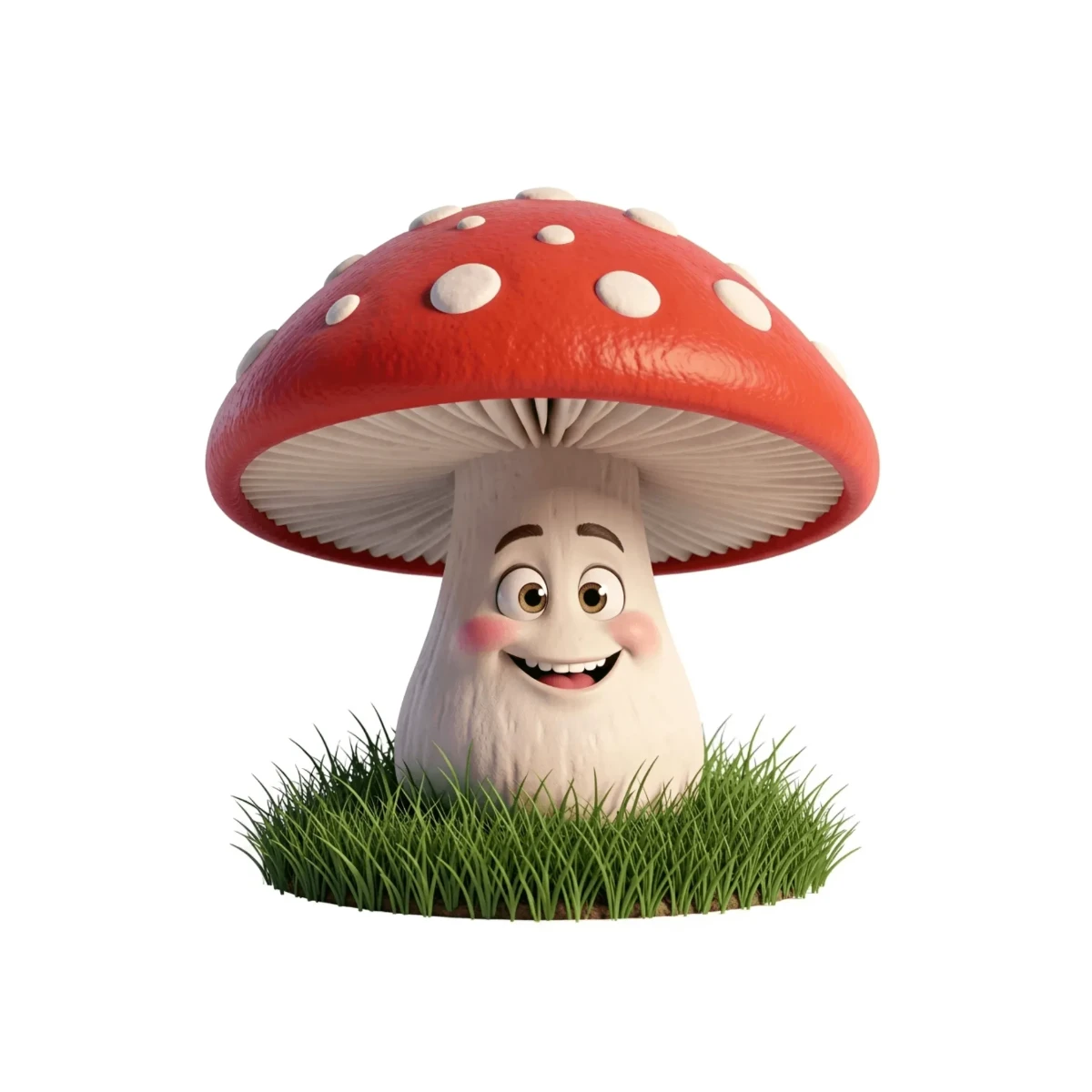Free 3D Pixar Mushroom Template to Edit Online