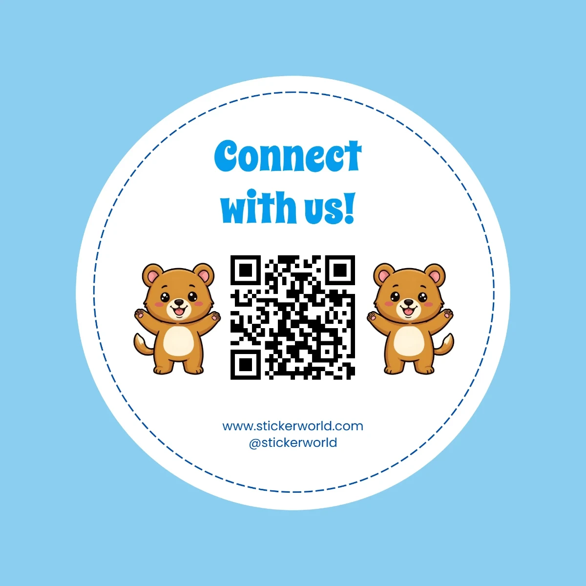 Free Company QR Code Sticker Template to Edit Online