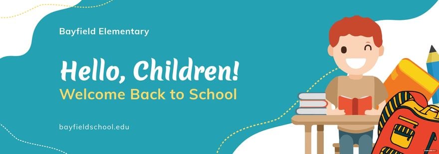 Back To School Tumblr Banner Template