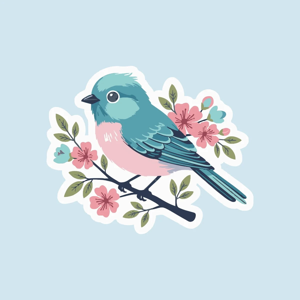 Free Spring Sticker Template to Edit Online