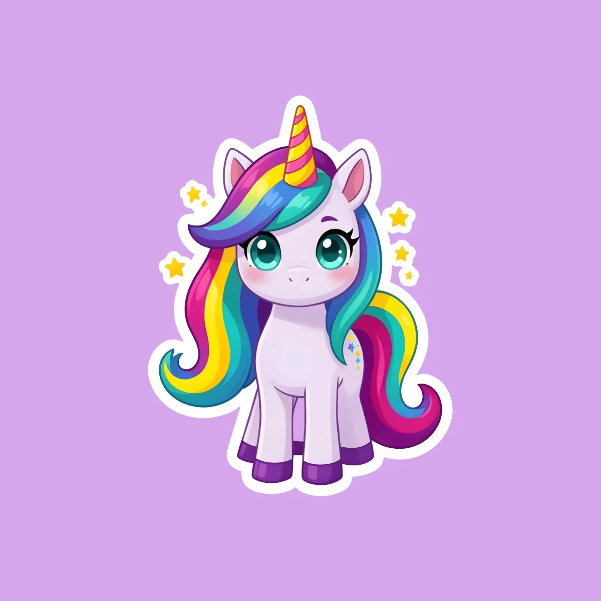 Free Unicorn Sticker Template to Edit Online