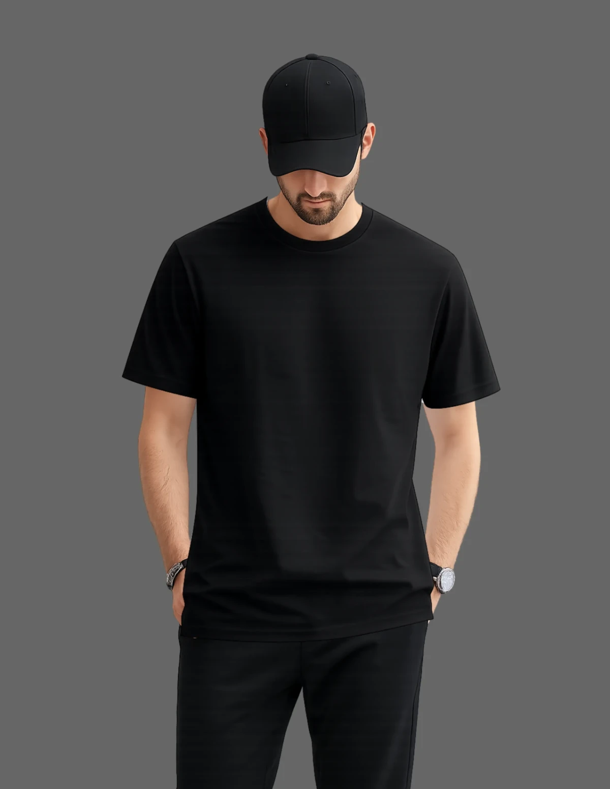 Free Black T-shirt mockup to Edit Online Free Black T-shirt mockup to Edit Online