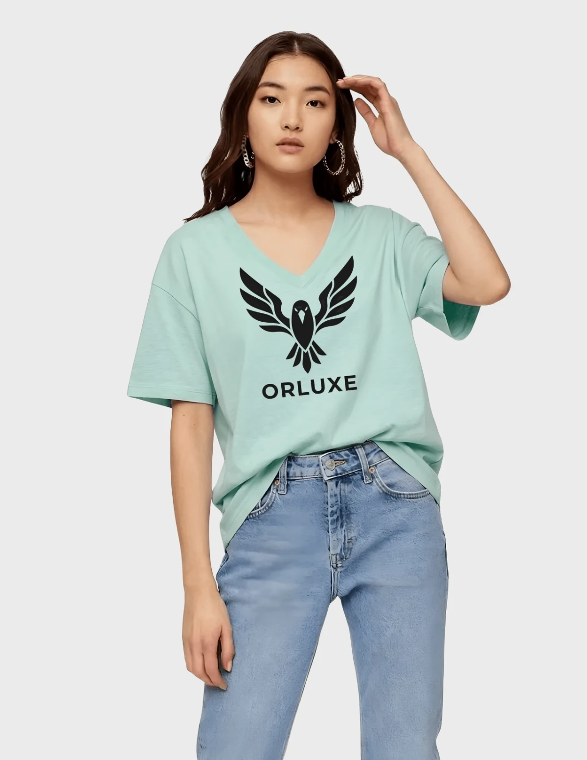 Free Mint T-shirt mockup to Edit Online
