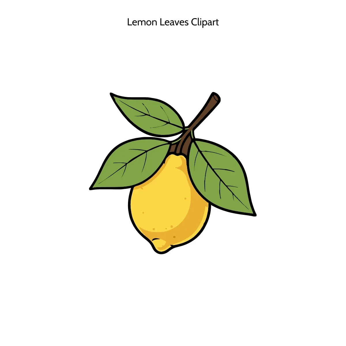 Free Lemon Leaves Vector Clipart (PNG, SVG) to Edit Online