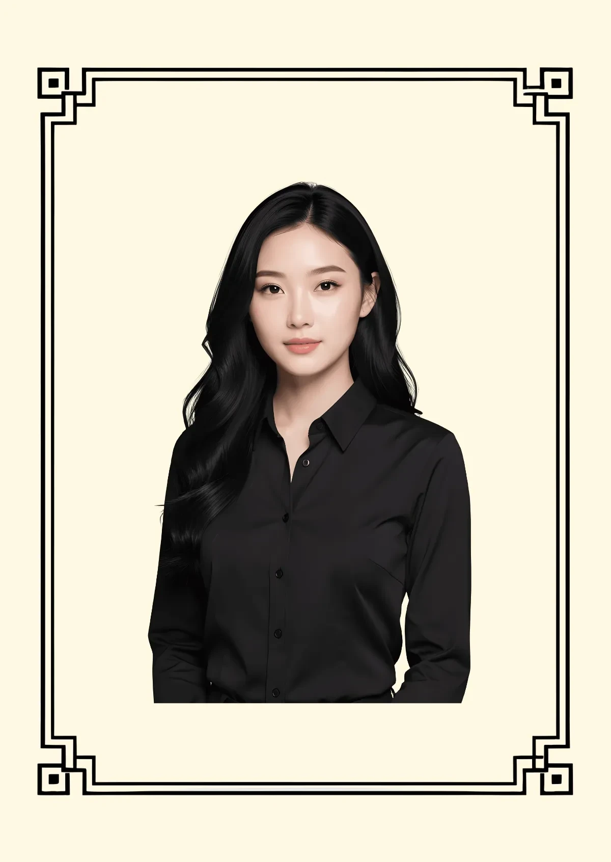 Black MInimalist Photo Border Template