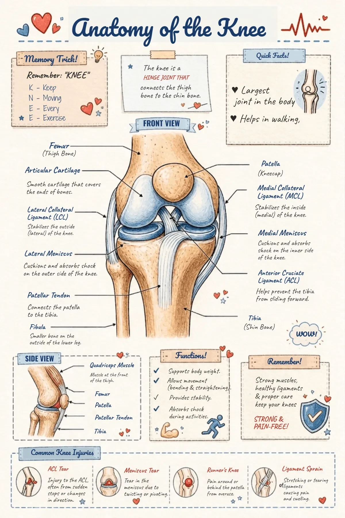 Knee Anatomy Template Knee Anatomy Template