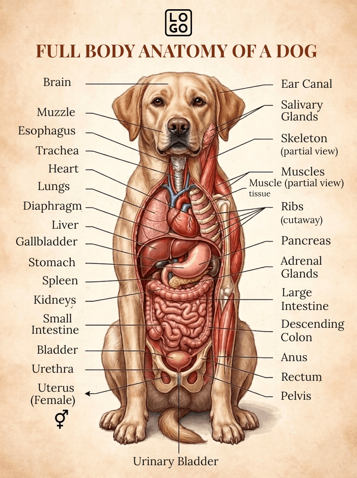 Dog Anatomy Template Dog Anatomy Template