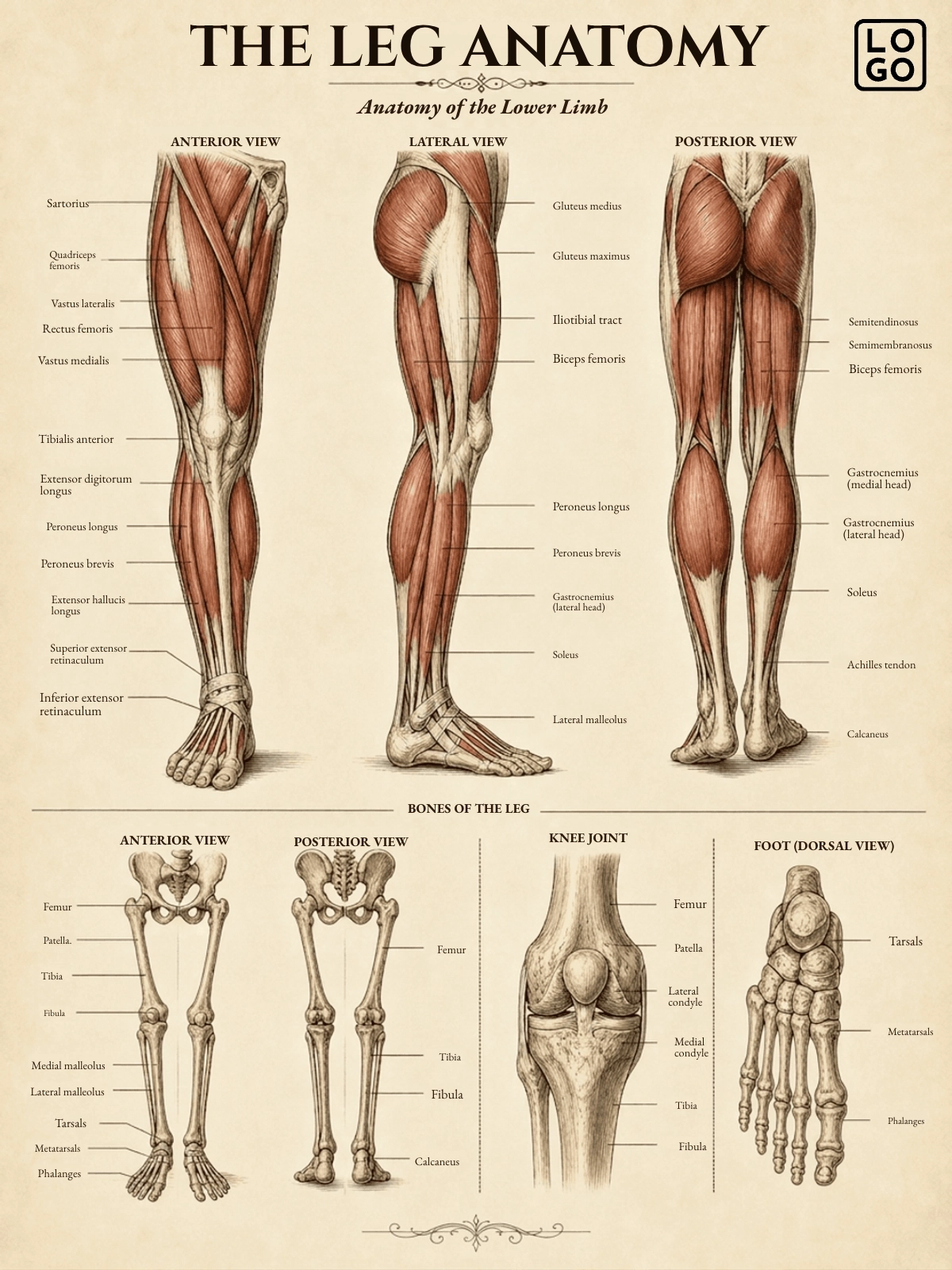 Leg Anatomy Template Leg Anatomy Template