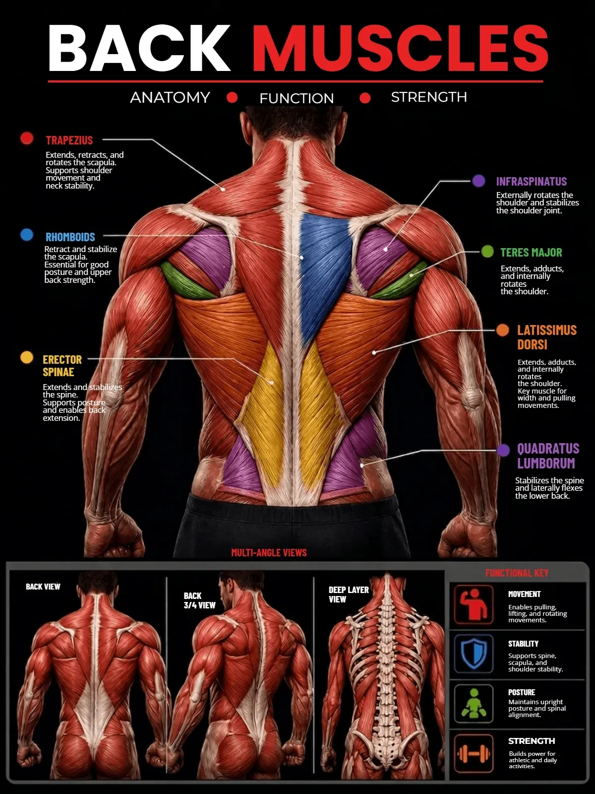Back Muscles Anatomy Template Back Muscles Anatomy Template