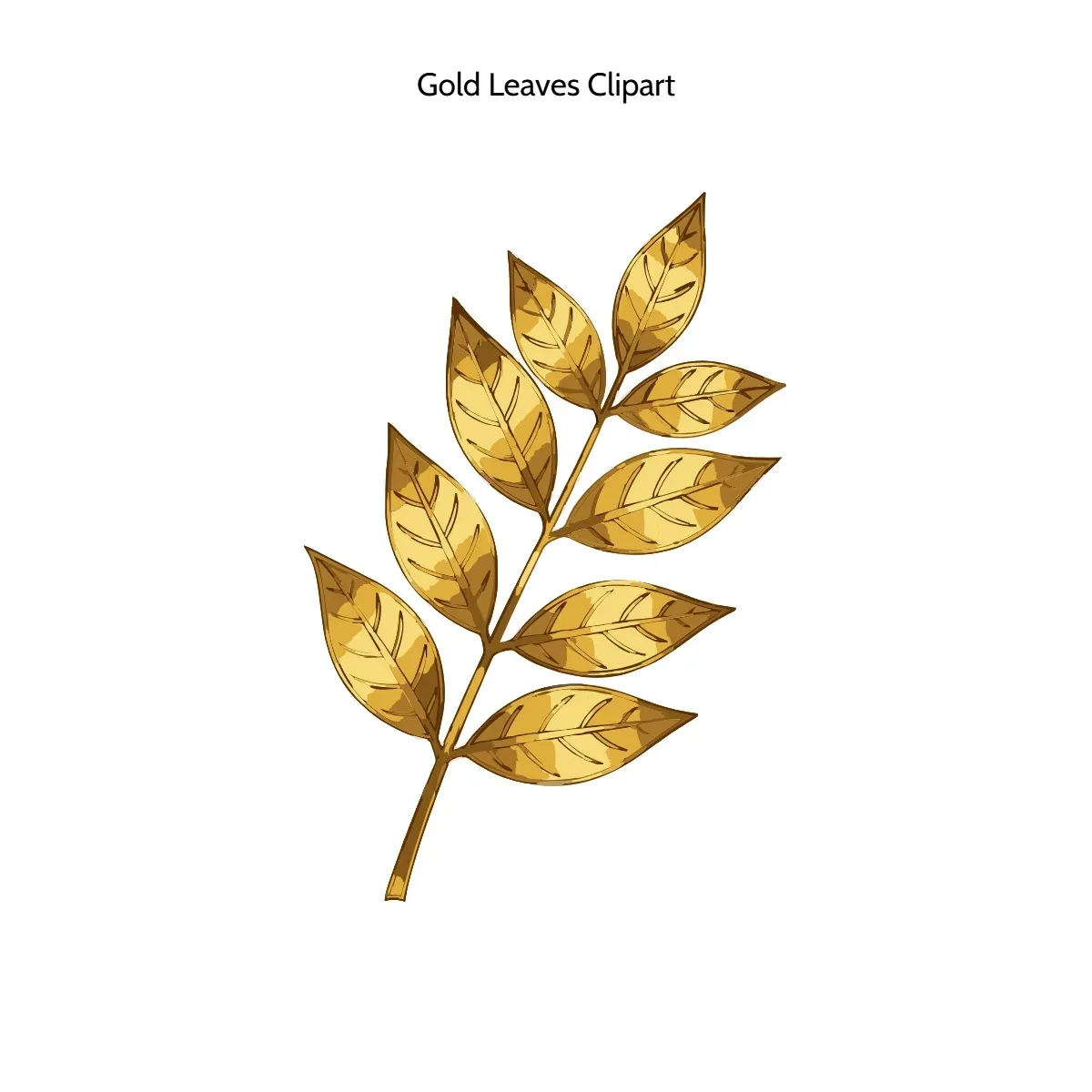 Free Gold Leaves Vector Clipart (PNG, SVG) to Edit Online