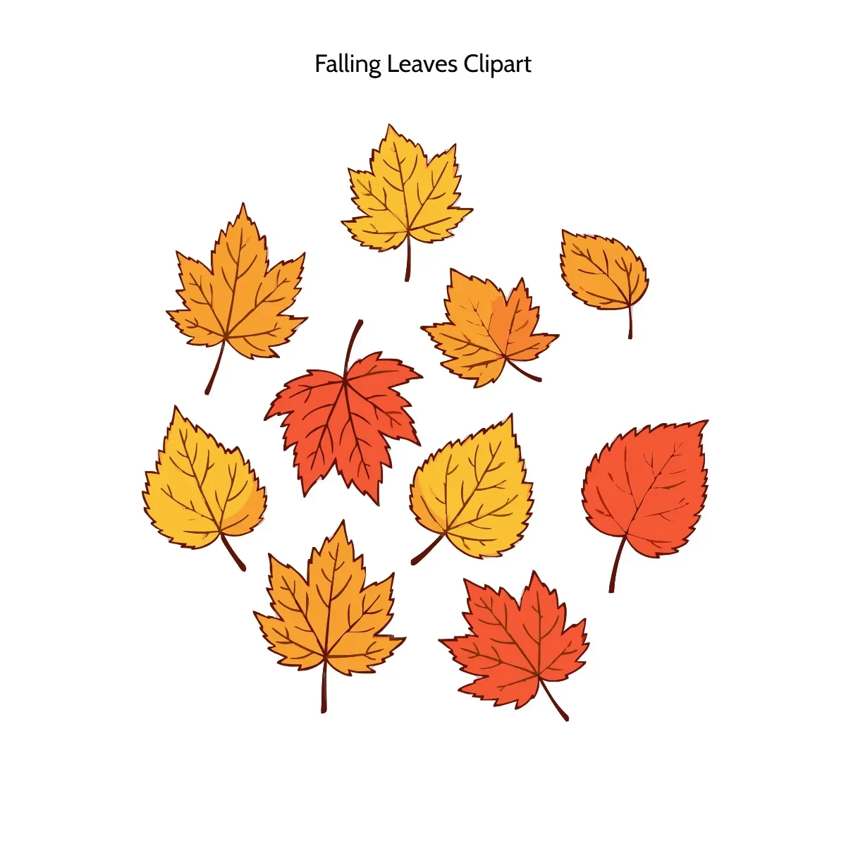 Free Falling Leaves Vector Clipart (PNG, SVG) to Edit Online