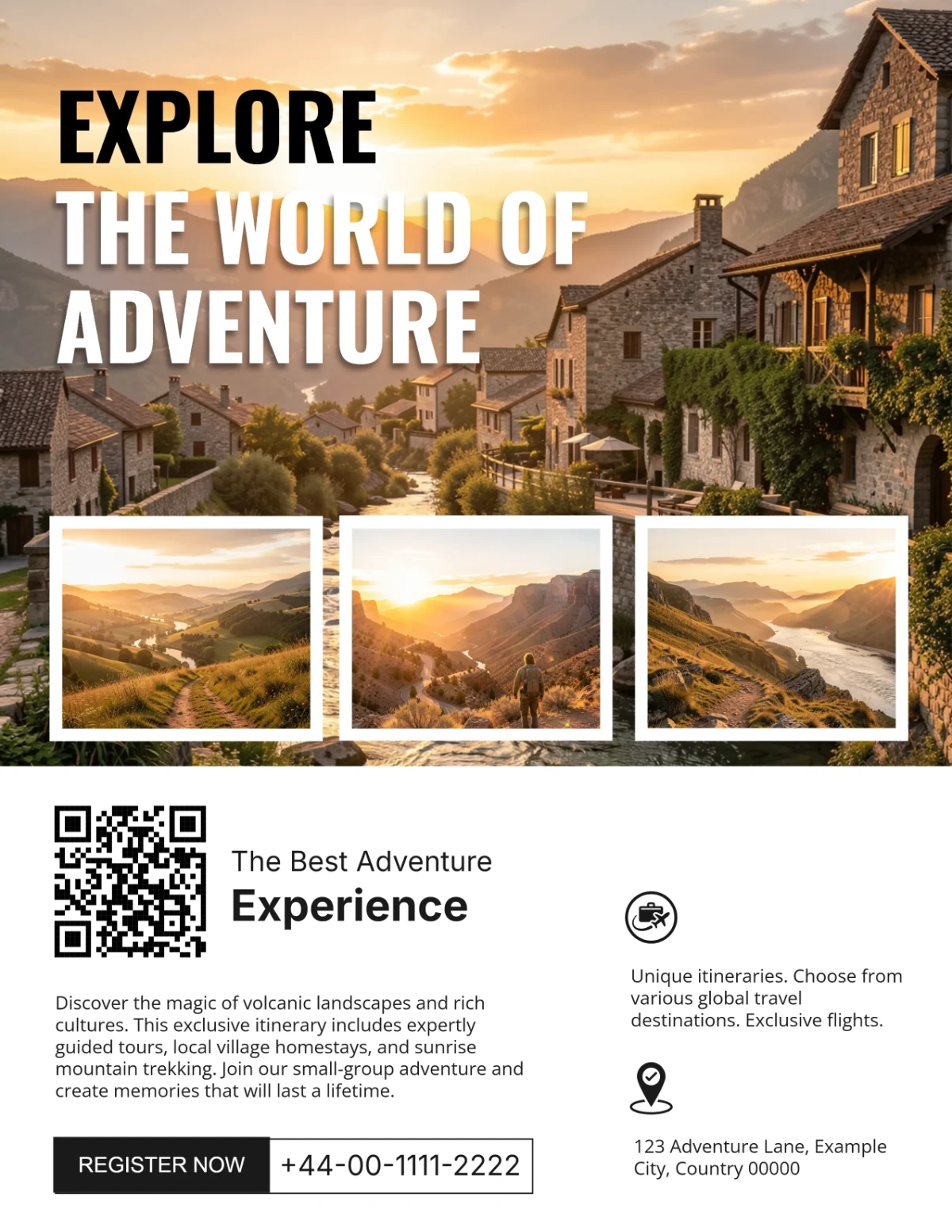 Free Travel Leaflet Template to Edit Online