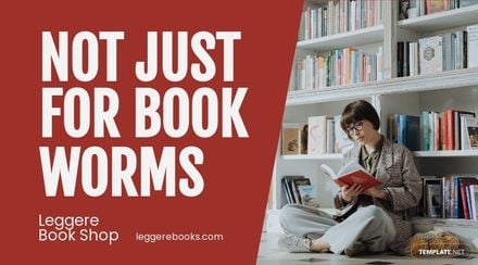 Free Book Shop Facebook Ad Template