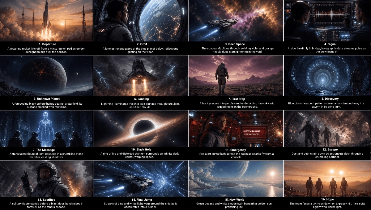 Free Movie Storyboard Template to Edit Online