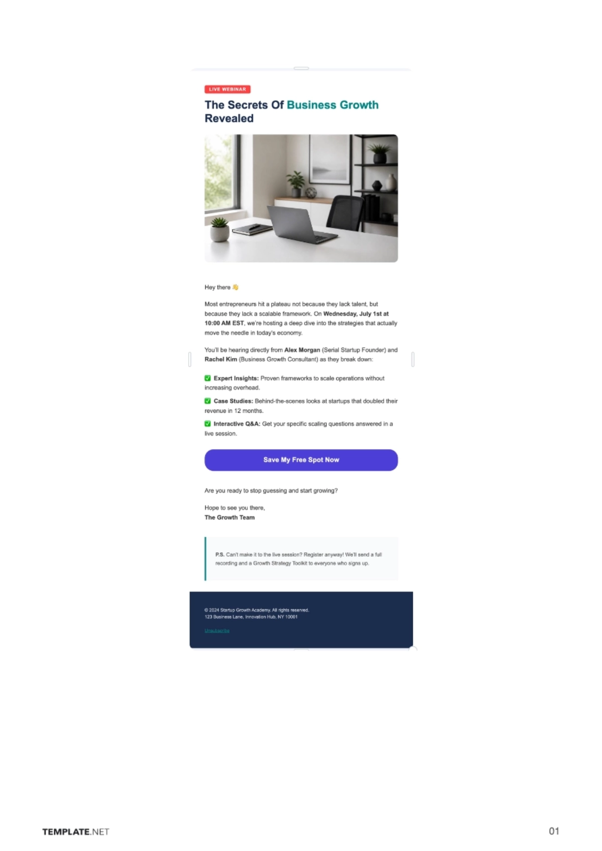 Free Webinar Email Invitation Template to Edit Online Free Webinar Email Invitation Template to Edit Online