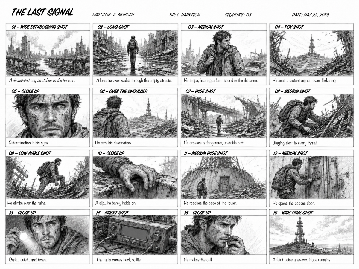 Drawing Storyboard Template