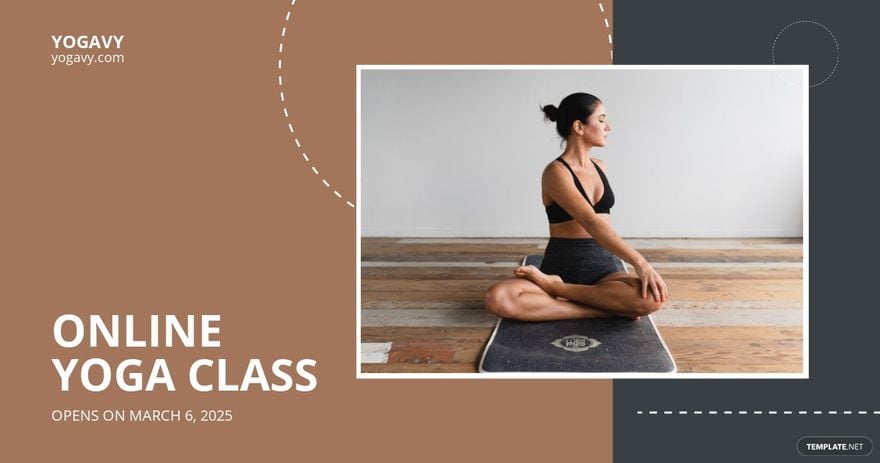 Free Online Yoga Class Facebook Post Template