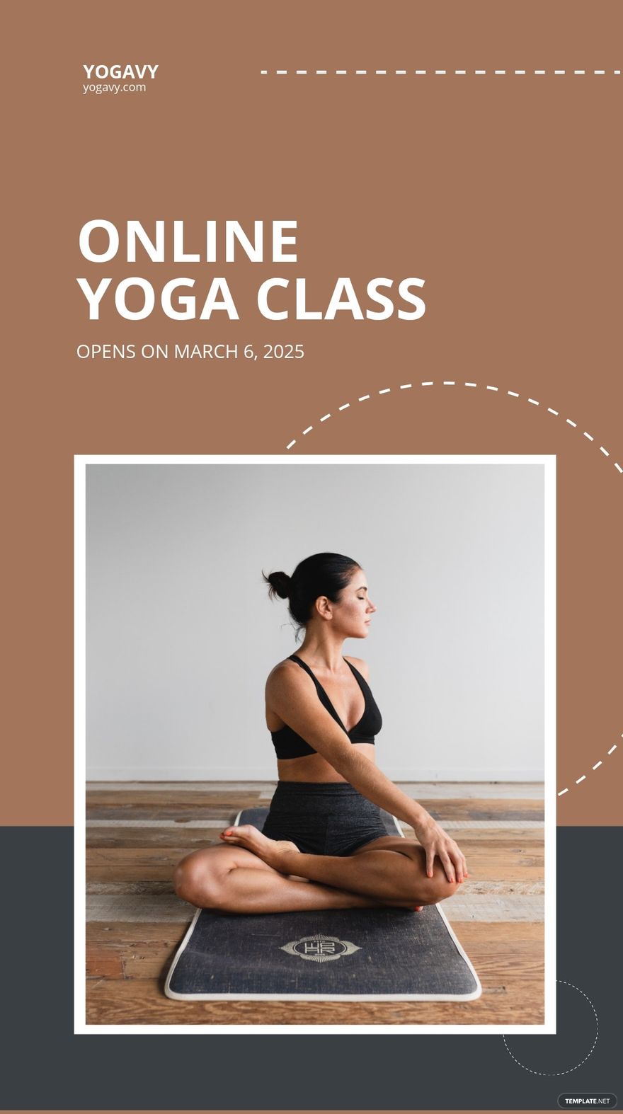 Free Online Yoga Class Whatsapp Post Template