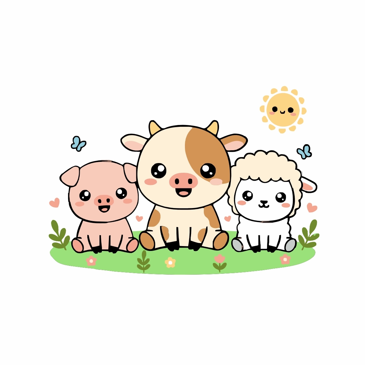 Free Farm Animal Clipart Template to Edit Online
