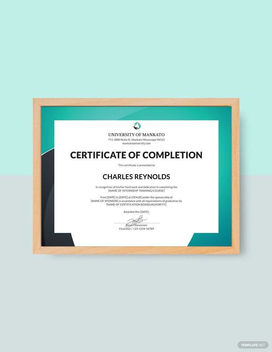 Completion Certificate 