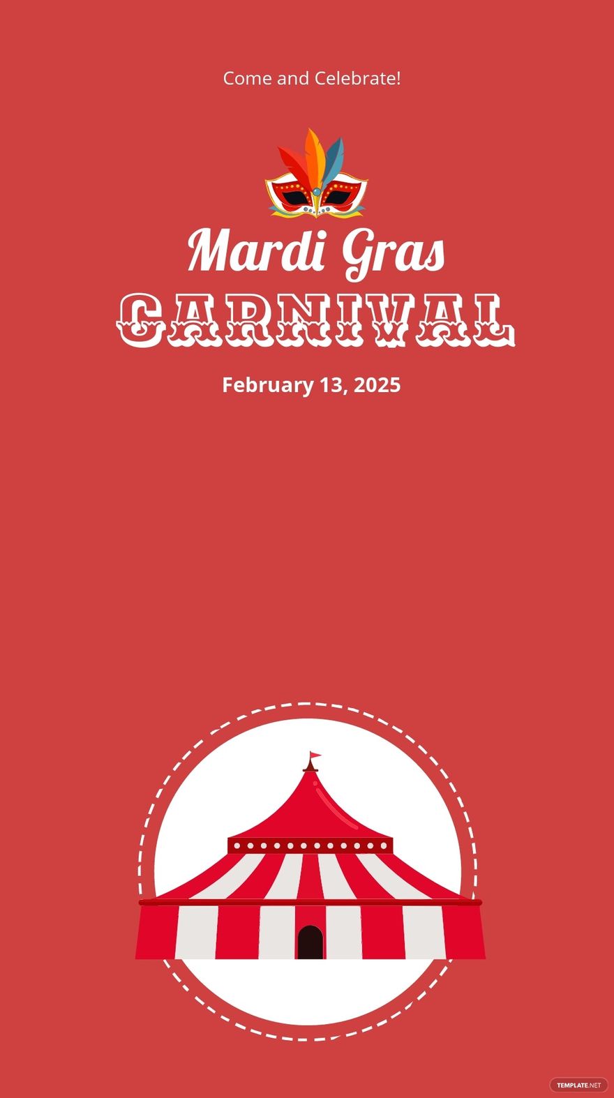 Free Mardi Grass Carnival Whatsapp Post Template