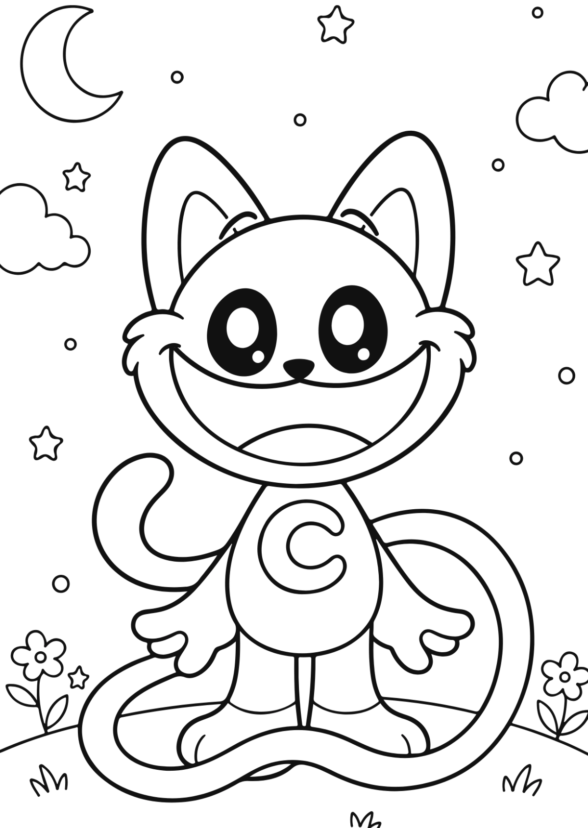 Free Catnap Coloring Page Template to Edit Online