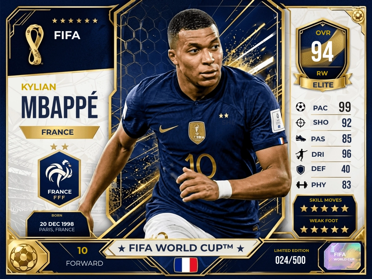 Free FIFA World Cup Card Template to Edit Online