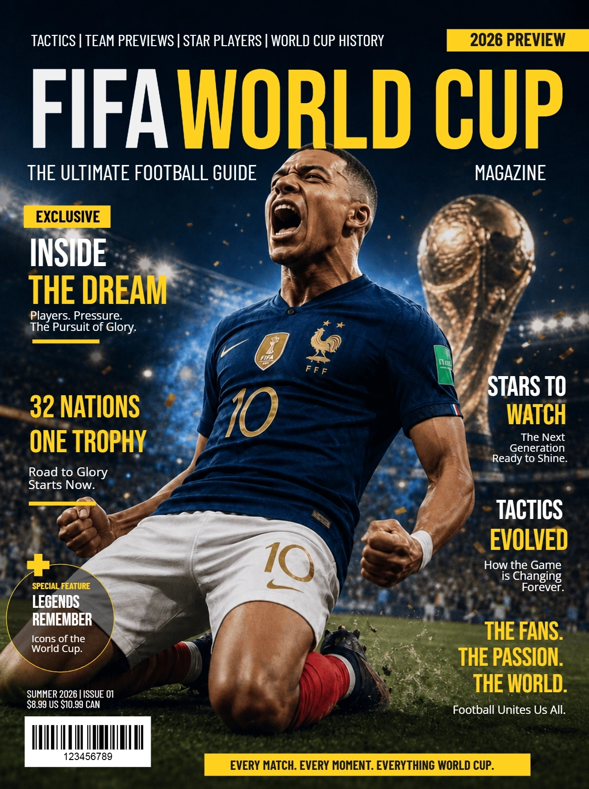 Free FIFA World Cup Magazine Cover Template to Edit Online