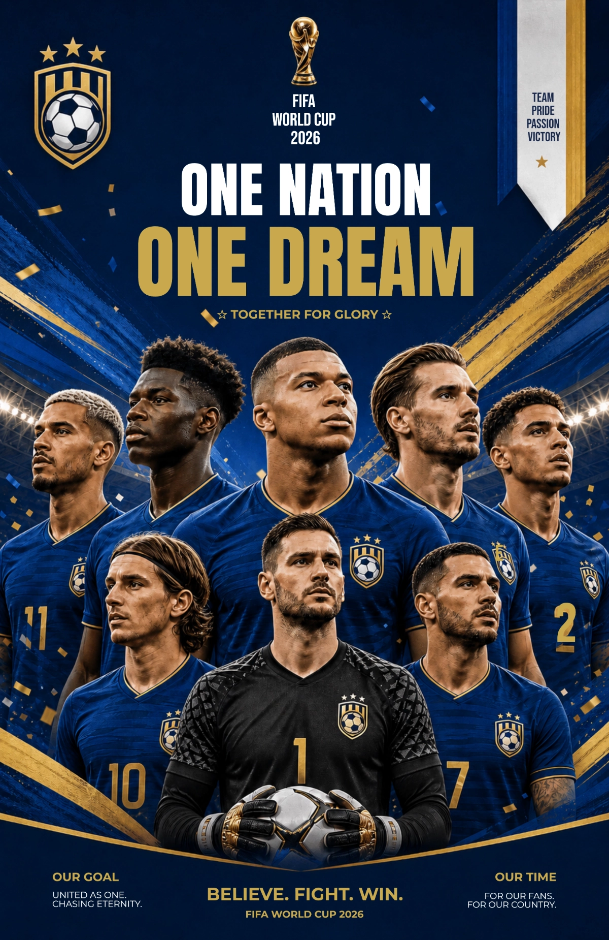 Free FIFA World Cup Team Poster Template to Edit Online
