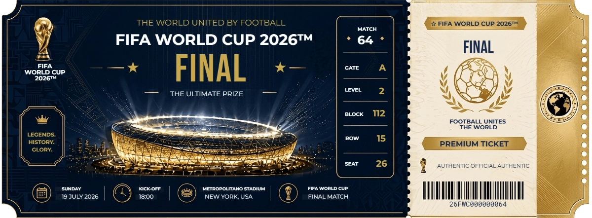 Free FIFA World Cup Ticket Template to Edit Online