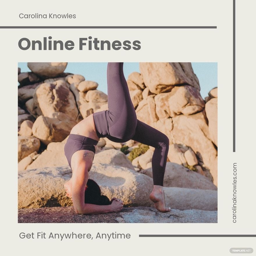 Free Online Fitness Classes Instagram Post Template
