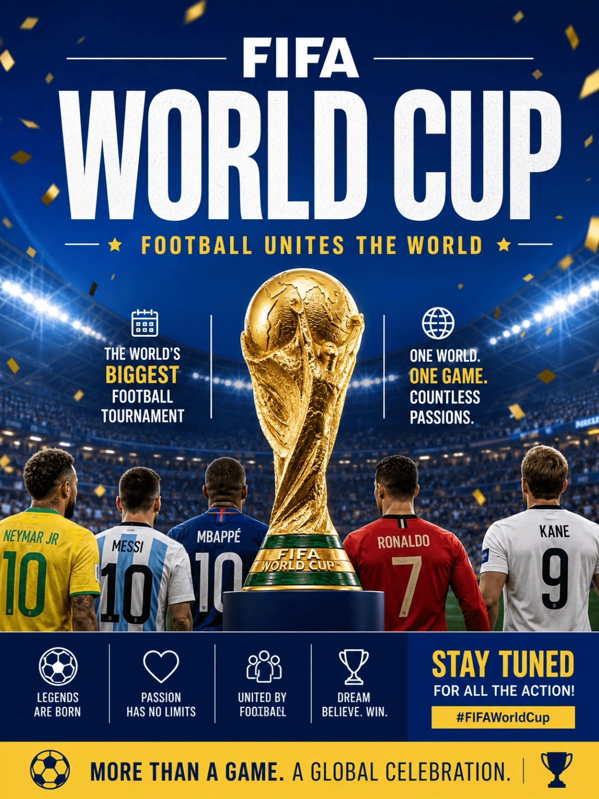 Free FIFA World Cup Instagram Post Template to Edit Online