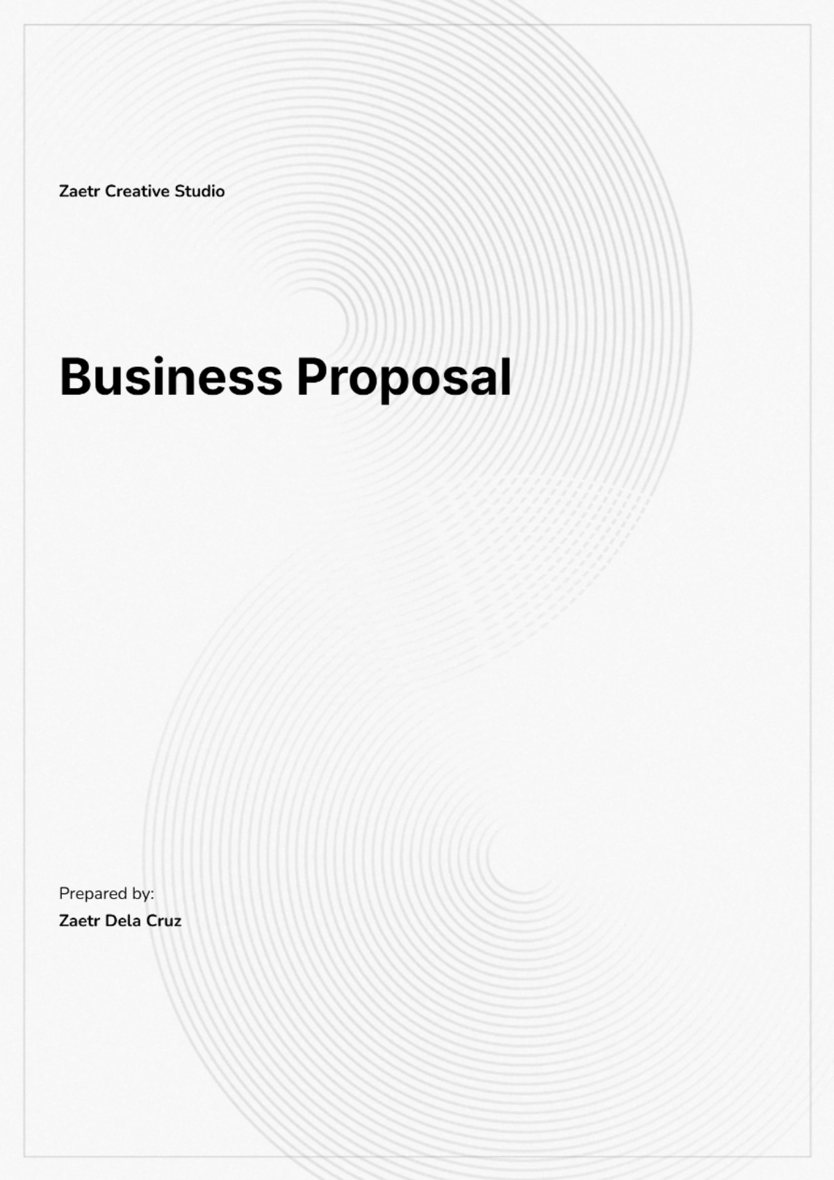 Free Business Proposal Template to Edit Online