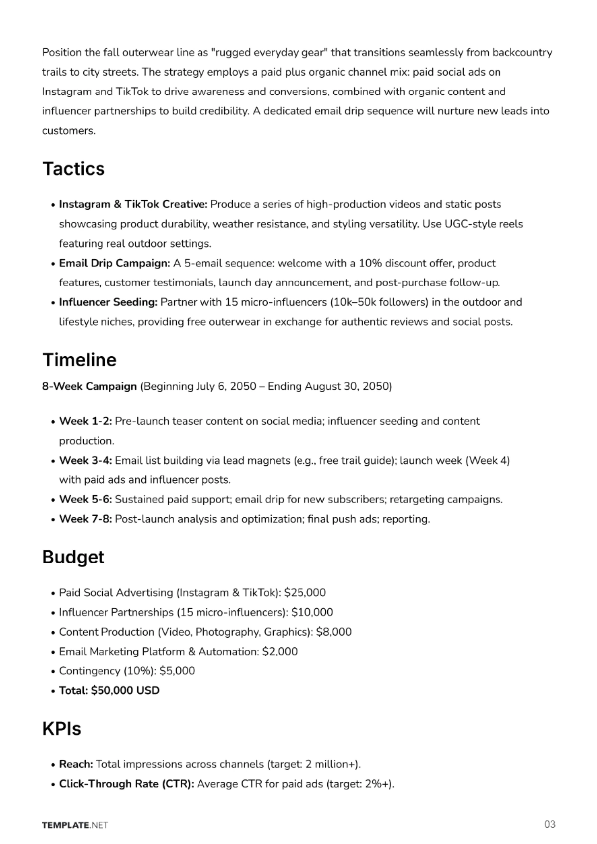 Free Marketing Proposal Template to Edit Online