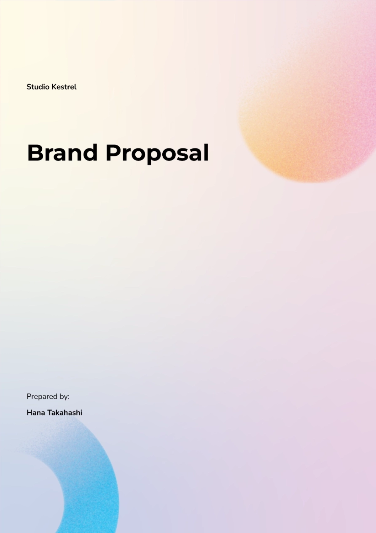 Free Brand Proposal Template to Edit Online