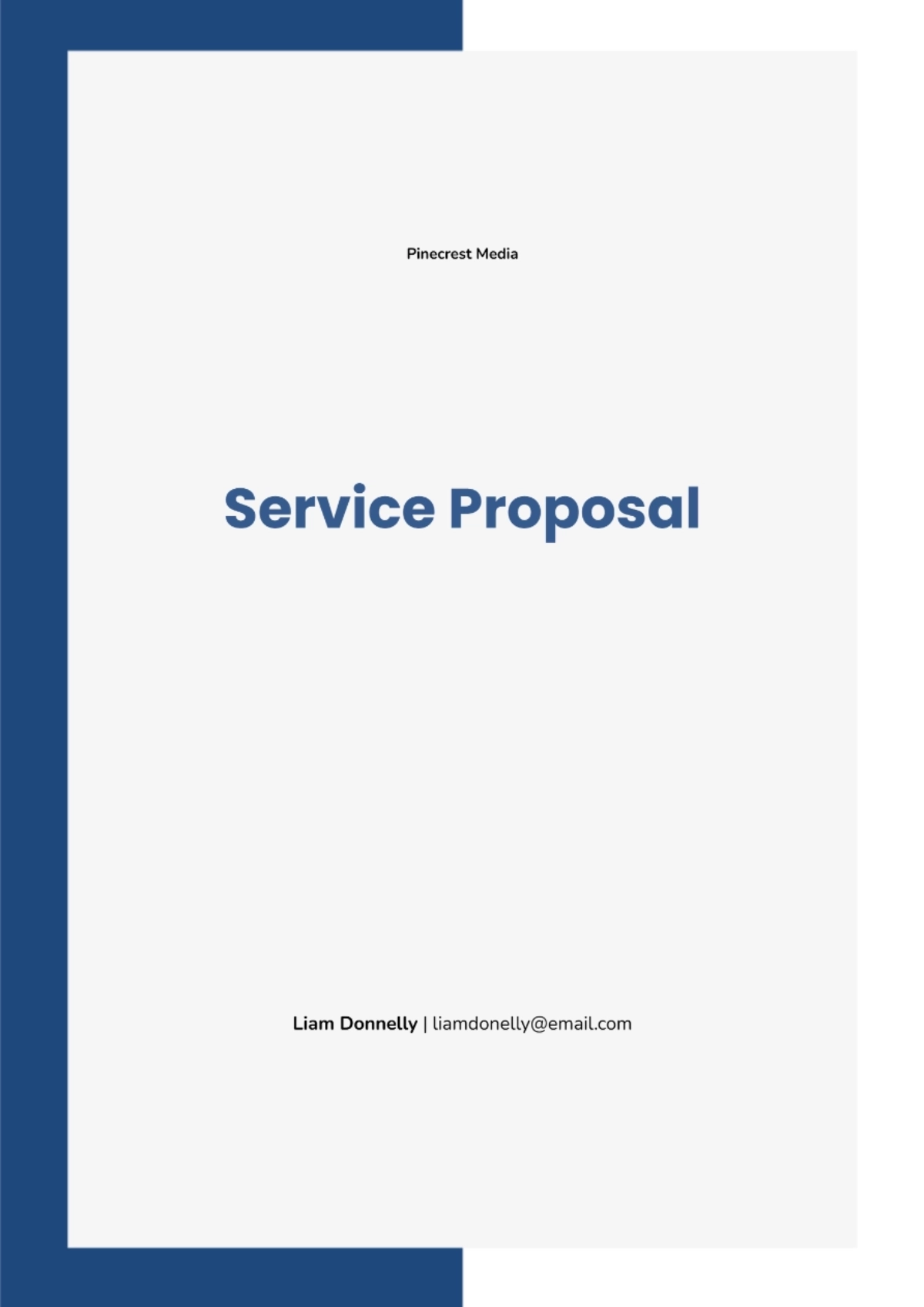 Free Service Proposal Template to Edit Online