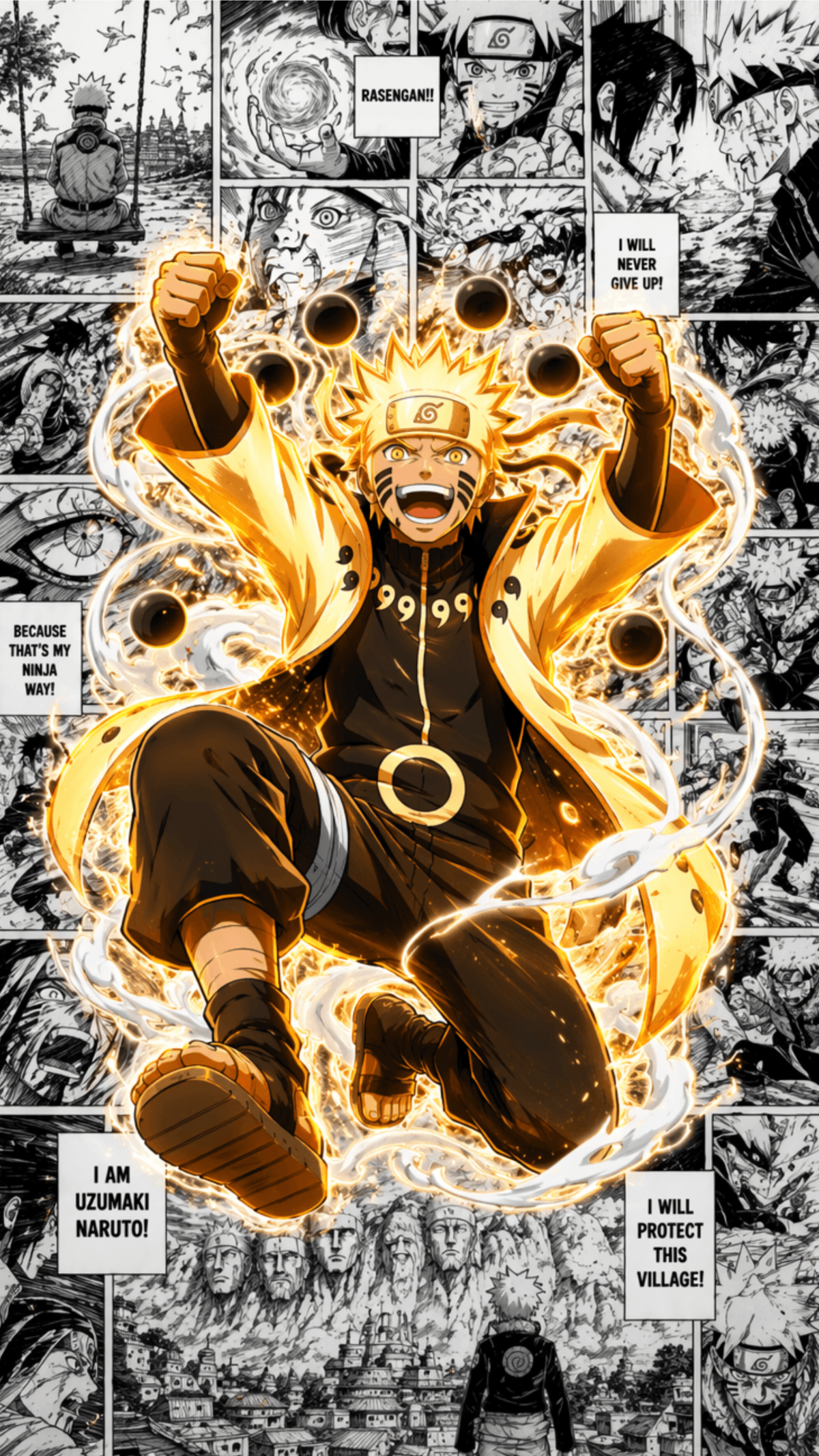 Manga Wallpaper Template