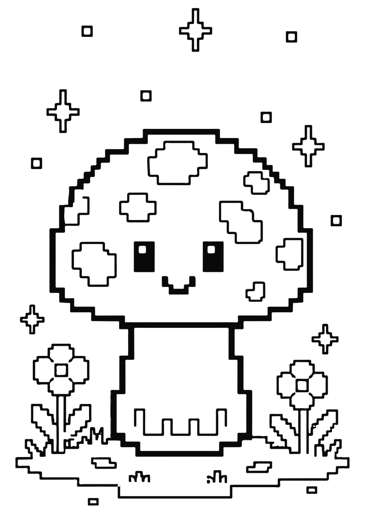 Free Pixel Coloring Page Template to Edit Online