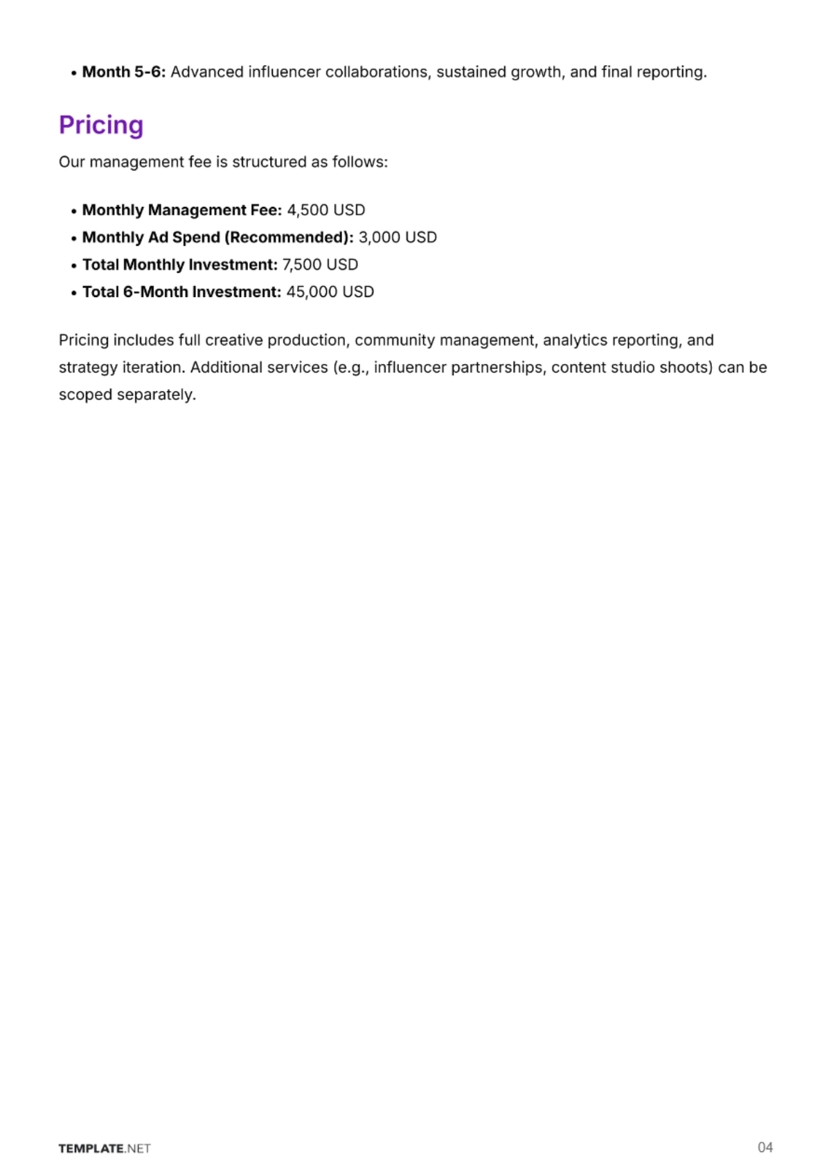 Free Social Media Marketing Proposal Template to Edit Online