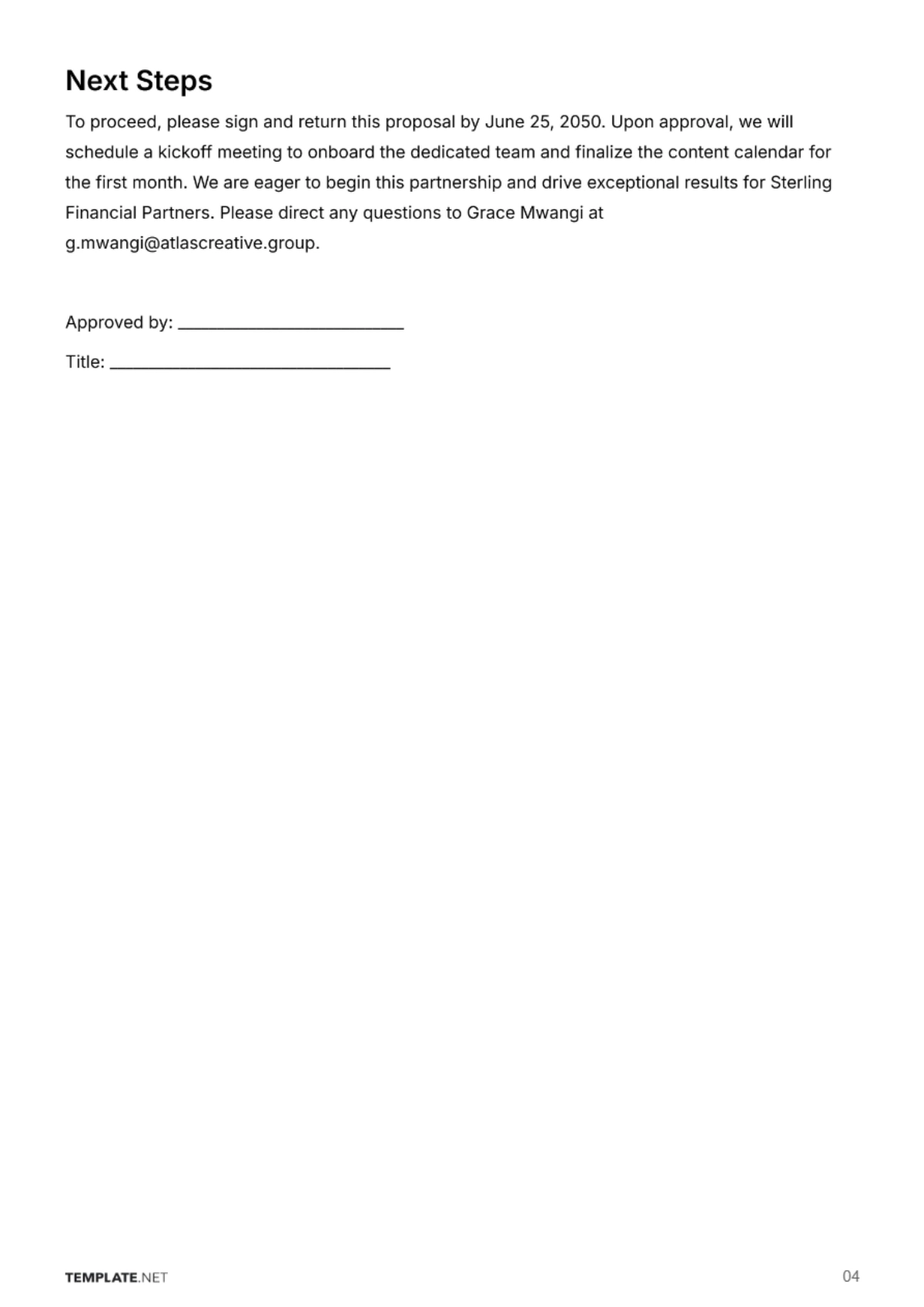 Free Company Proposal Template to Edit Online