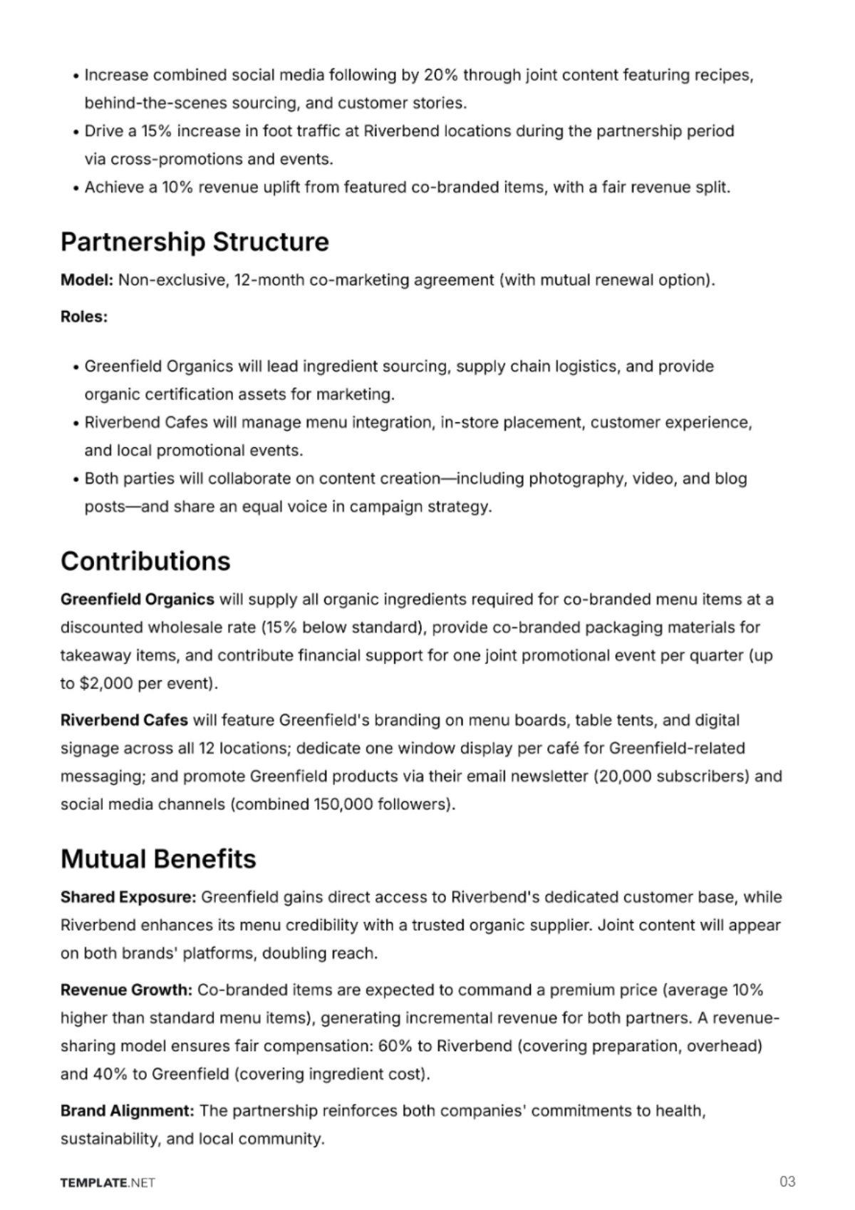 Free Partnership Proposal Template to Edit Online