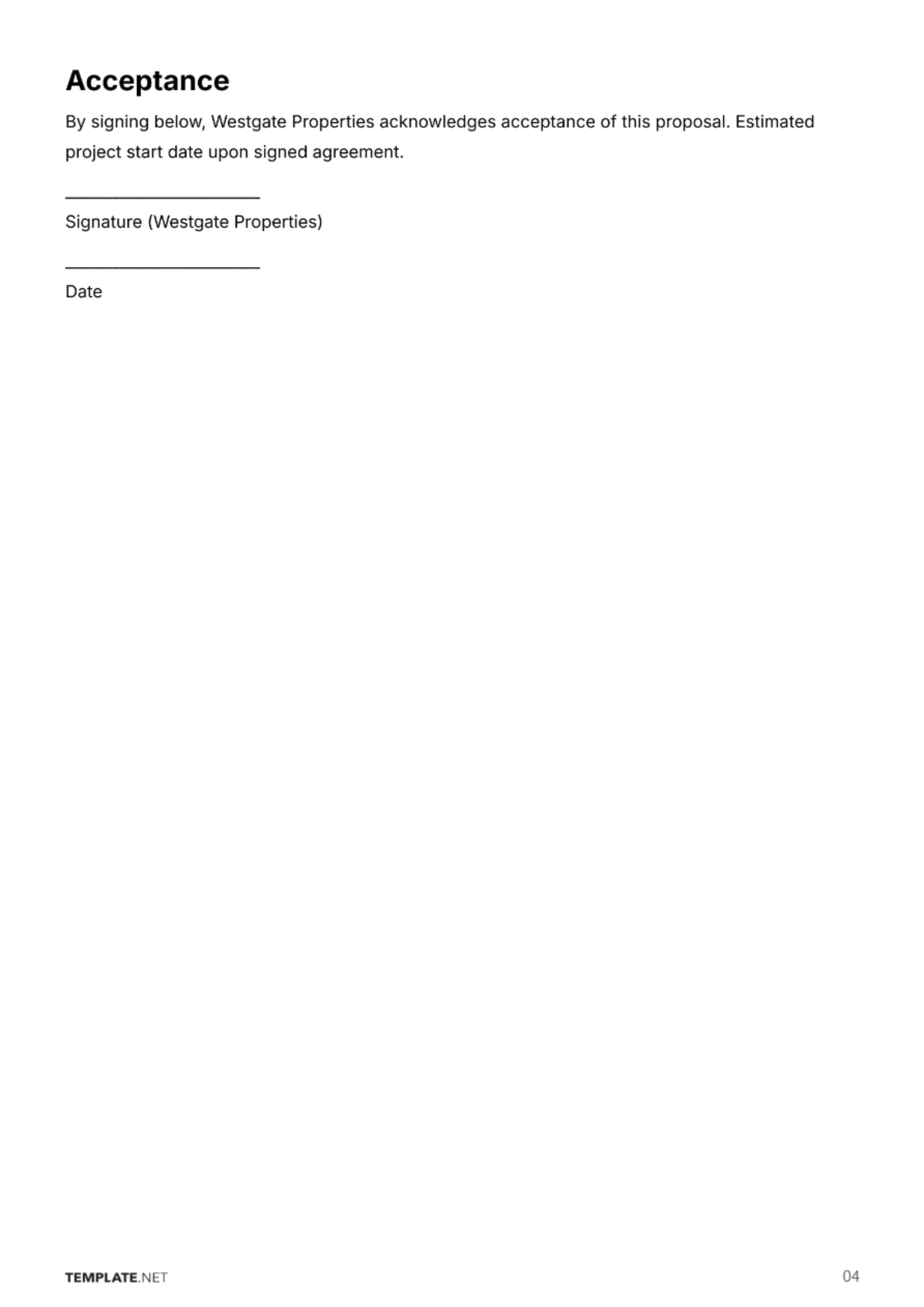 Free Construction Proposal Template to Edit Online