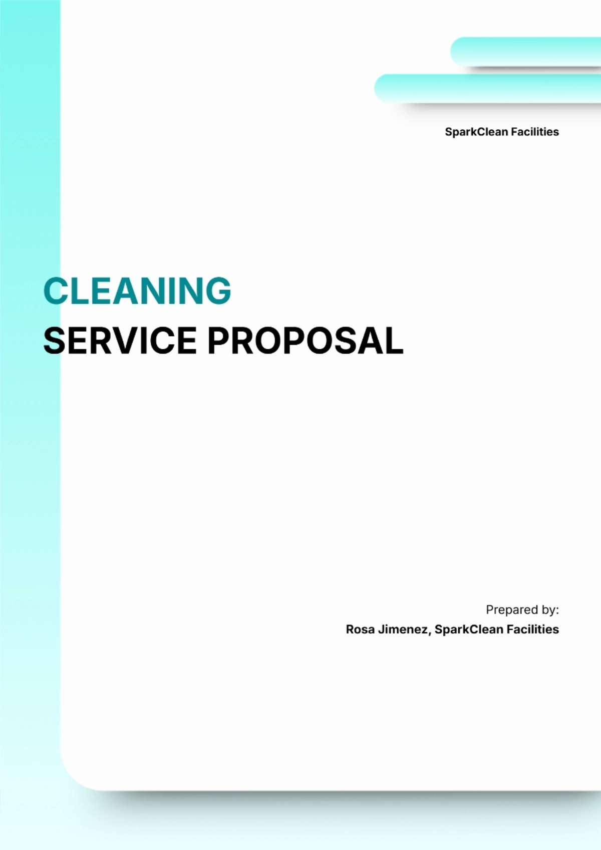Free Cleaning Service Proposal Template to Edit Online
