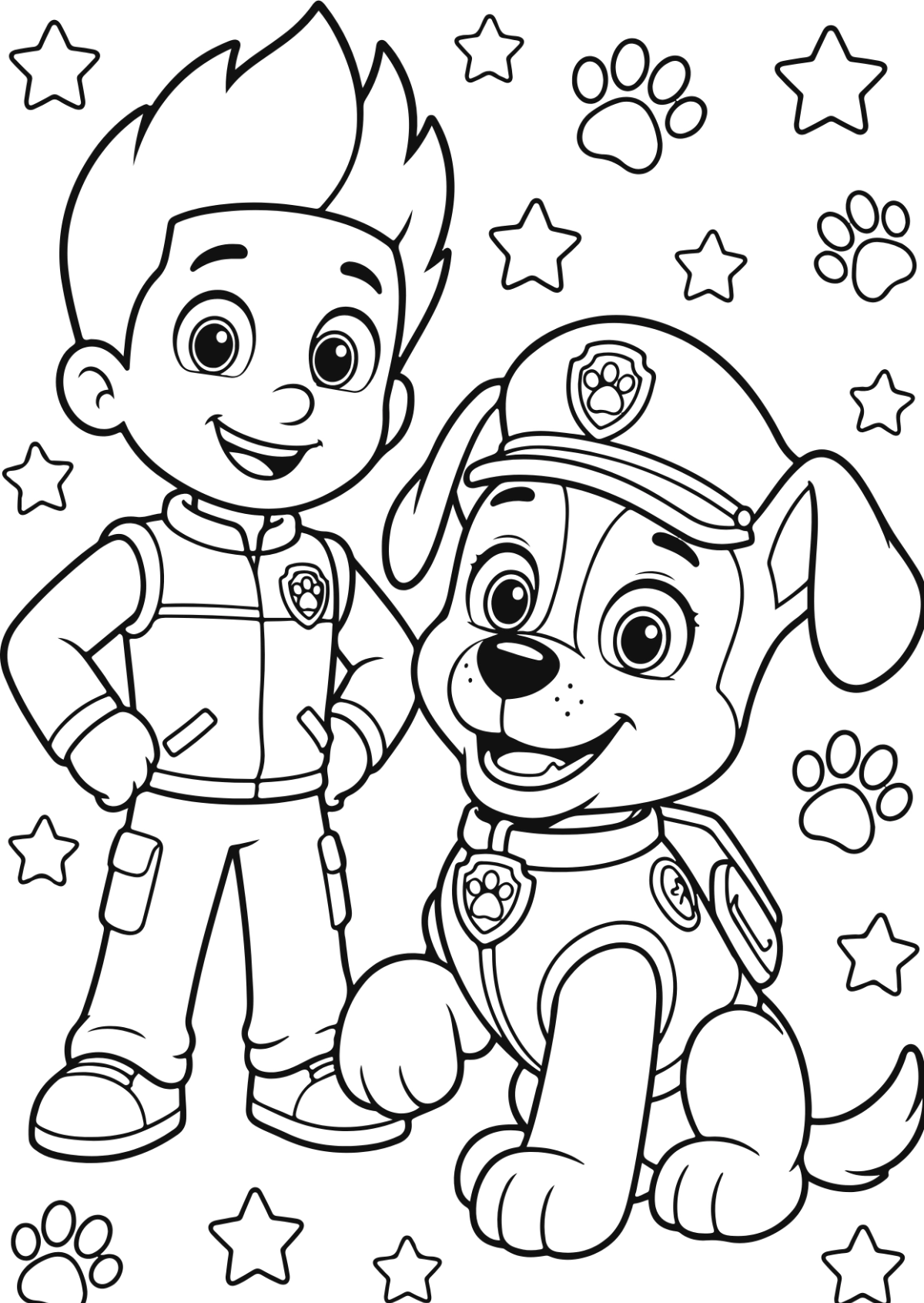 Paw Patrol Coloring Page Template