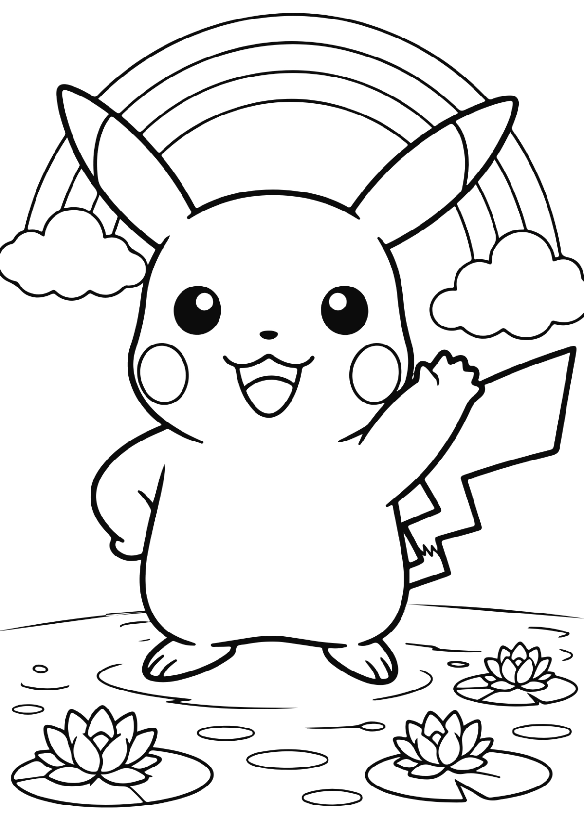 Free Pokemon Coloring Page Template to Edit Online